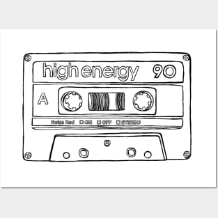 Cassette Tape, High Energy 90 Tape Posters and Art